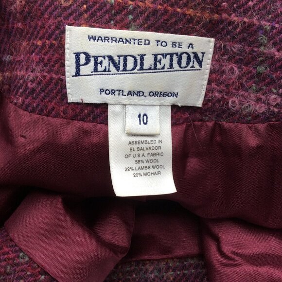 Pendleton Wool Tweed Blazer Jacket Size 10 - Picture 13 of 13